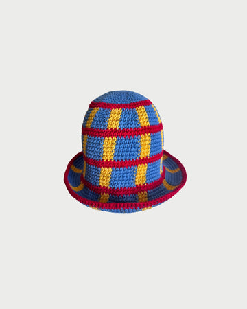 Bucket Hat Garis Biru