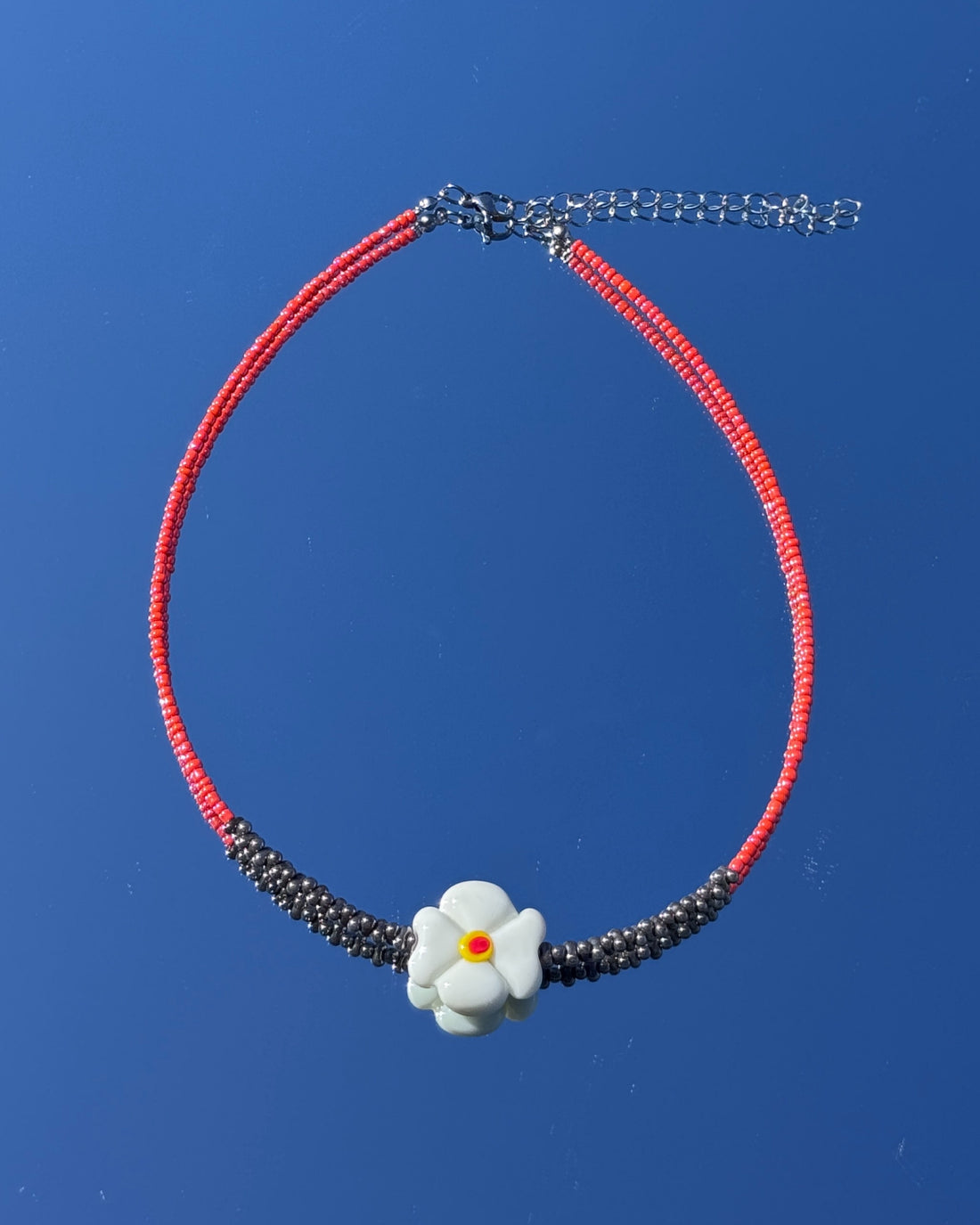 Necklace White Flora